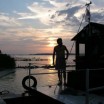 Begegnung mit Floßfahrer am Achterwasser 1