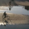 Radfahrer am Heringsdorfer Strand