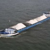 Binnenschiff blau auf dem Rhein 1